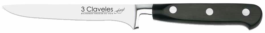 CUCHILLO TRES CLAVELES # 1557 INOX FORJADO DESHUESAR FORGE 13 CM(OF)