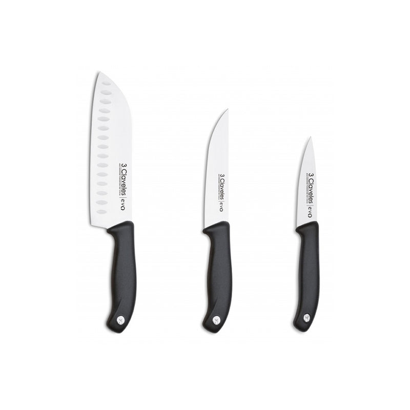 CUCHILLO TRES CLAVELES # 1734  EVO JGO. 3 PZAS.