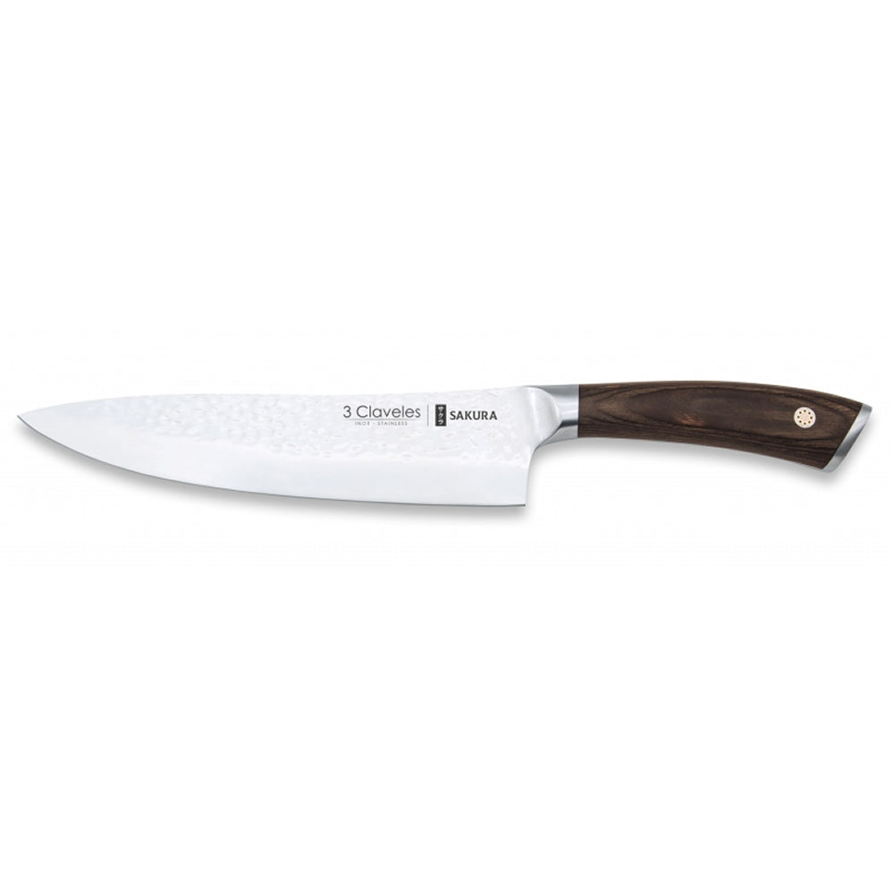 CUCHILLO TRES CLAVELES FORJADO #1019 SAKURA COCINERO 20,0 CMS