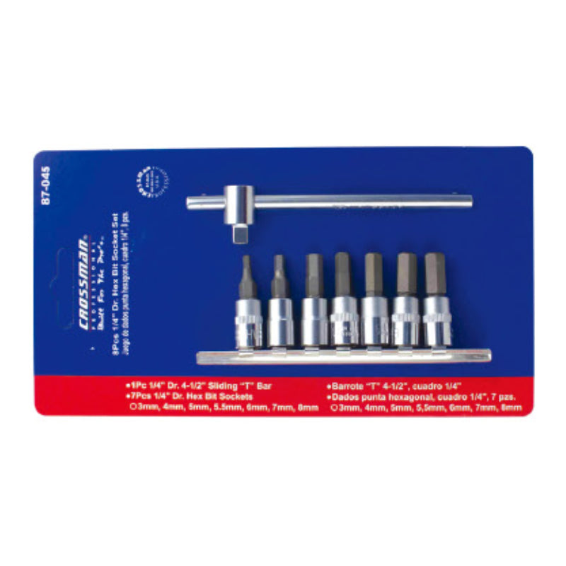 DADO CROSSMAN PTA.HEXAG.# 87-045 1/4 DR JGO. 8 PZS EN DISPLAY (OF)