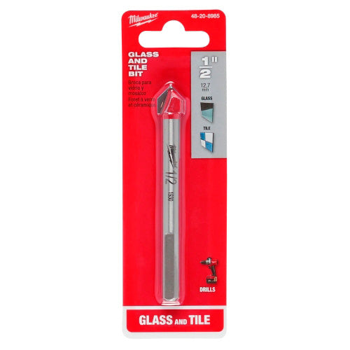 BROCA PARA VIDRIO Y AZULEJOS 1/2 PUNTA FLECHA MILWAUKEE