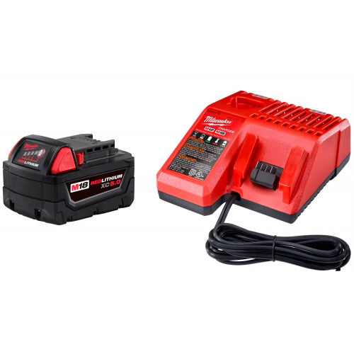 KIT DE CARGADOR + BATERIA DE ION LITIO MILWAUKEE 18V 5.0AH
