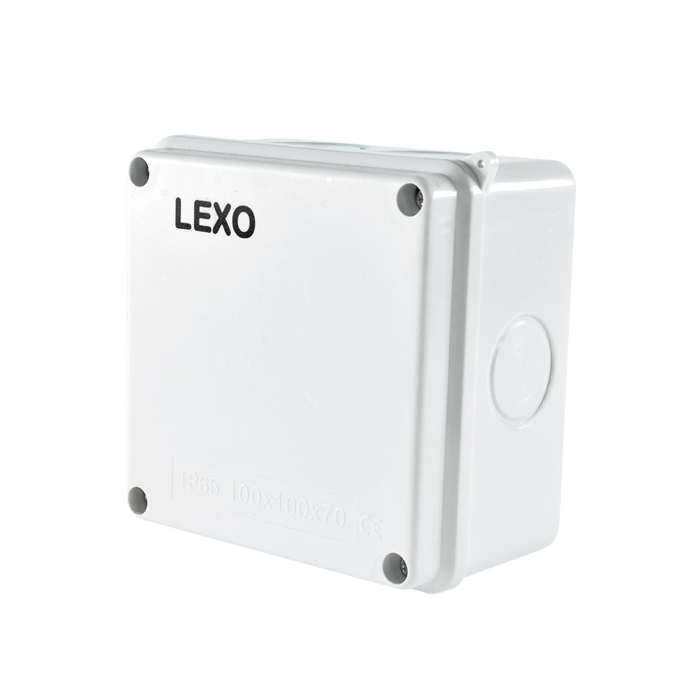 CAJA ESTANCA 100X100X70MM CON TORNILLO 2 CONOS DENTRO