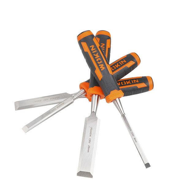 Set de formones mango plástico 4 piezas Wokin