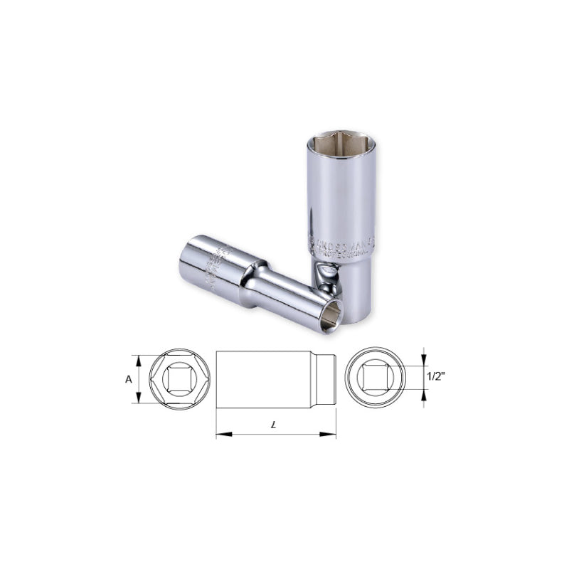 DADO LARGO CROSSMAN 6 PTA 1/2 DR #96-416- 8 MM