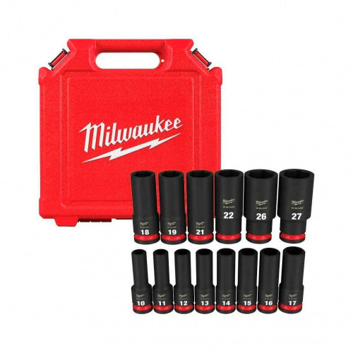JUEGO DE DADOS DE IMPACTO LARGOS 14PZS 1/2 MILWAUKEE