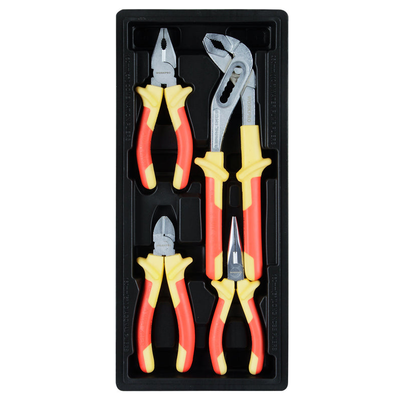 bandeja juego de 4 alicates aislados wp209103 WORKPRO