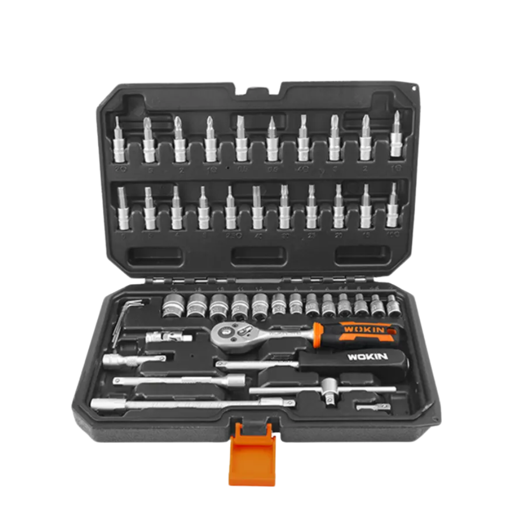 juego de dados 1/4" con chicharra. 46 Piezas (155146) WOKIN