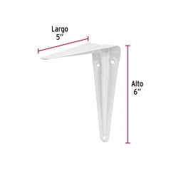 ESCUADRA ESTANTE TRUPER BLANCA #ME-6B 5
