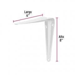 ESCUADRA ESTANTE TRUPER BLANCA #ME-8B 6