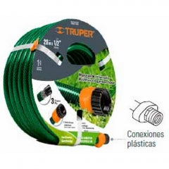 MANGUERA TRUPER P/RIEGO REFORZADA 1/2"X15 MTS #MAN-15 X 1/2RE (16052)