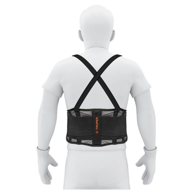 FAJA LUMBAR TRUPER AJUSTABLE DE MALLA GRANDE # FAJA-LV (11966)