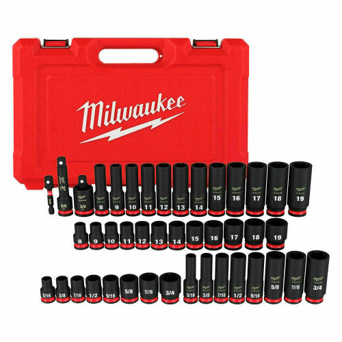 JUEGO DE DADOS DE IMPACTO EN PULGADAS 43PZS 3/8 MILWAUKEE