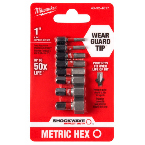 SET DE PUNTAS ALLEN DE IMPACTO 8PZS LARGO 25MM MILWAUKEE