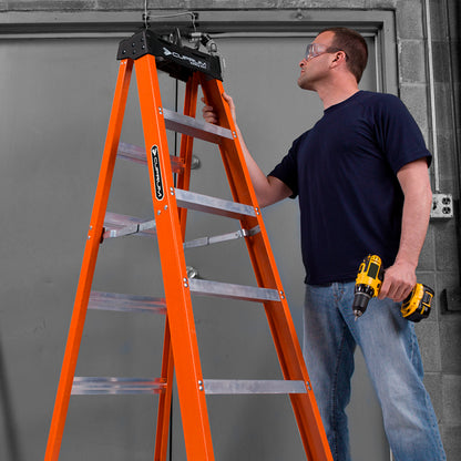 ESCALERA FIBRA VIDRIO TIJERA 12 PELDA OS 225KG CUPRUM