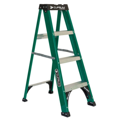 ESCALERA FIBRA VIDRIO TIJERA 1.22 M. 4 PELDA OS CUPRUM