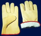 Guante cabritilla amarillo forrado # 9 (3040) - GUANTES