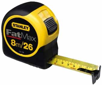 HUINCHA STANLEY # 33-726  8 MTS. HOJA 32 MM(OF)