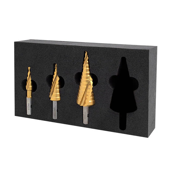 Set brocas escalonadas en inserto de espuma