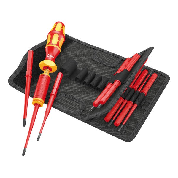 Set Destornillador de torque aislado Kraftform Kompakt VDE 15 Extra Slim 15 Piezas Wera