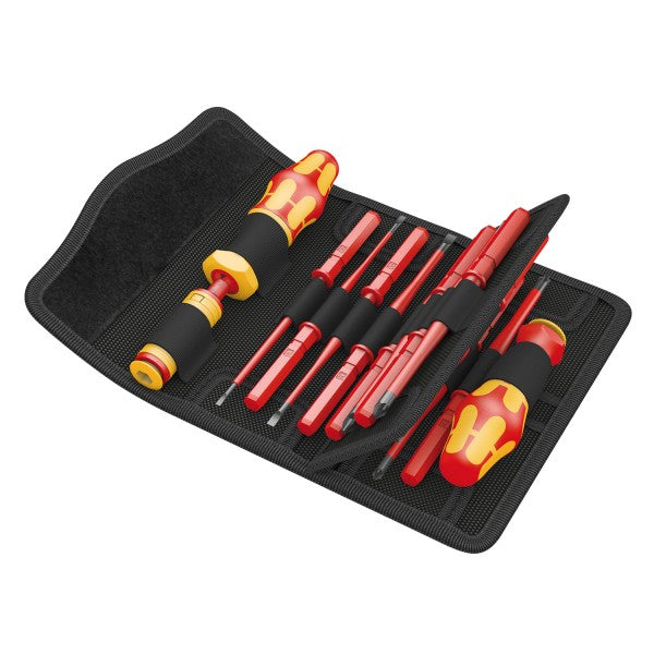 Set destornillador de torque aislado Kraftform Kompakt VDE 16 extra slim 16 Piezas Wera