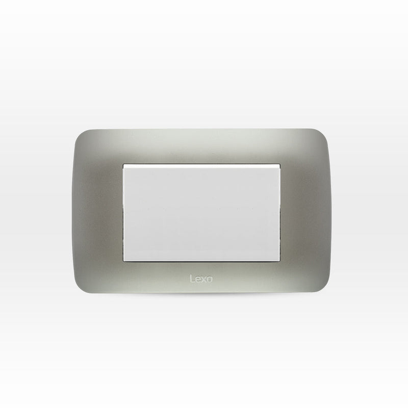 INTERRUPTOR SIMPLE 9/12 TECLON 73 MM 10A 250V BLANCO/PLATA ARMADO