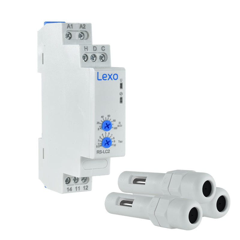 RELÉ CONTROLADOR DE NIVEL DE LÍQUIDO 24-240V AC/DC 1 MÓDULO DIN