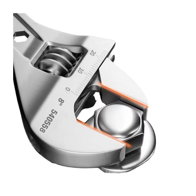 LLAVE FRANCESA 8\" MANGO ERGONOMICO HARDEN