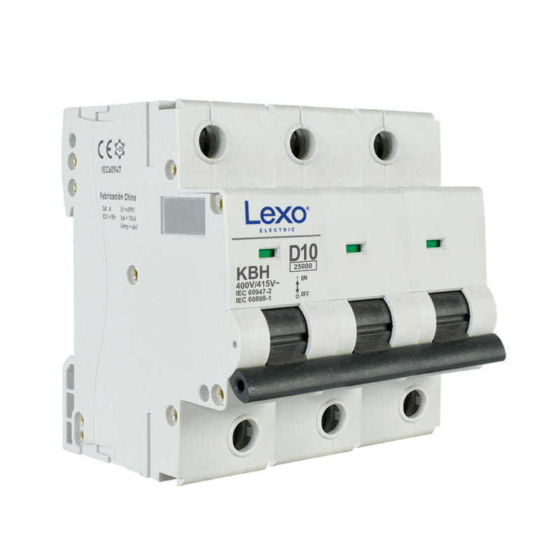 Interruptor automático 3X32A curva D 25kA