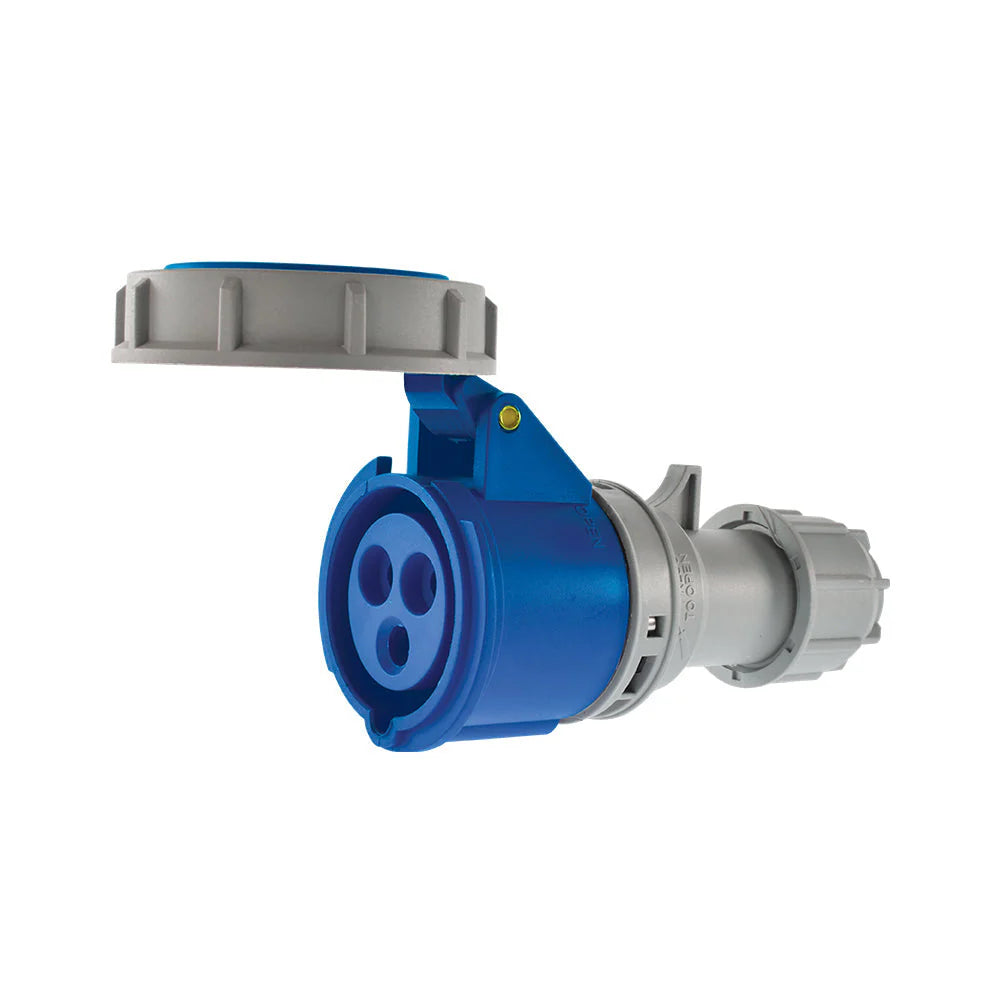 Enchufe industrial hembra volante IP67, 16A