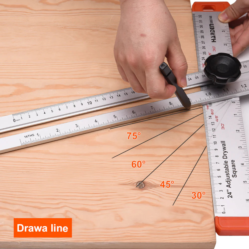 Escuadra T 24" ajustable aluminio HARDEN