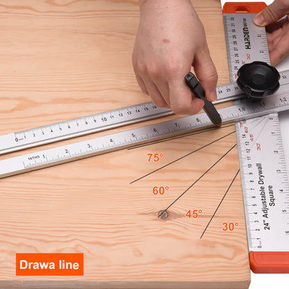 Escuadra T 24" ajustable aluminio HARDEN
