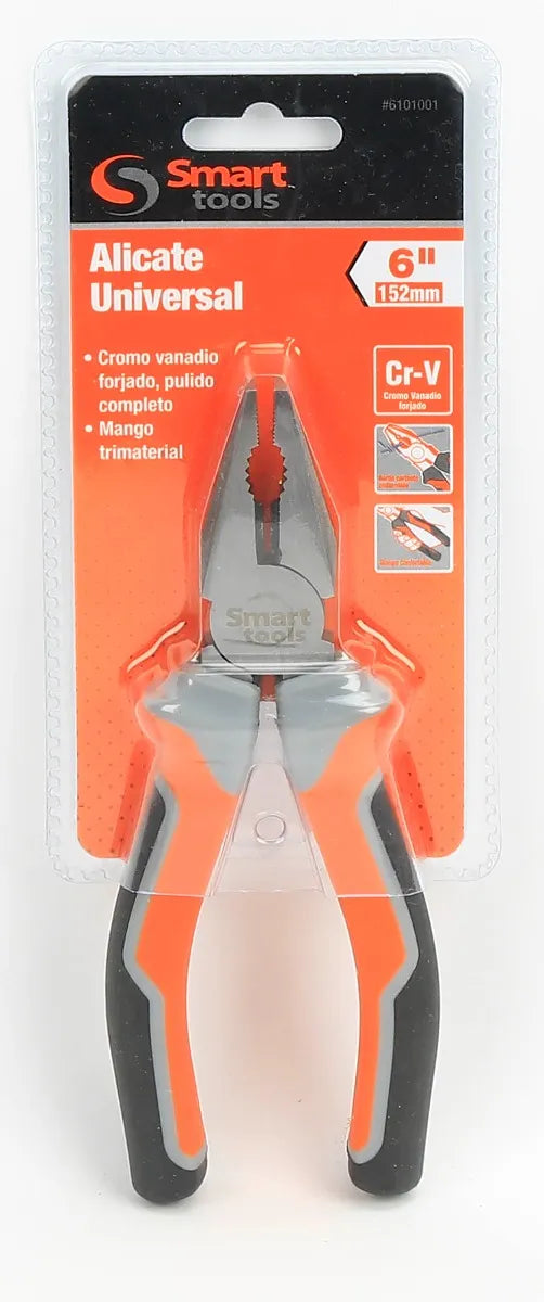 Alicate universal de 6"  cr/v (6101001) - SMARTTOOLS