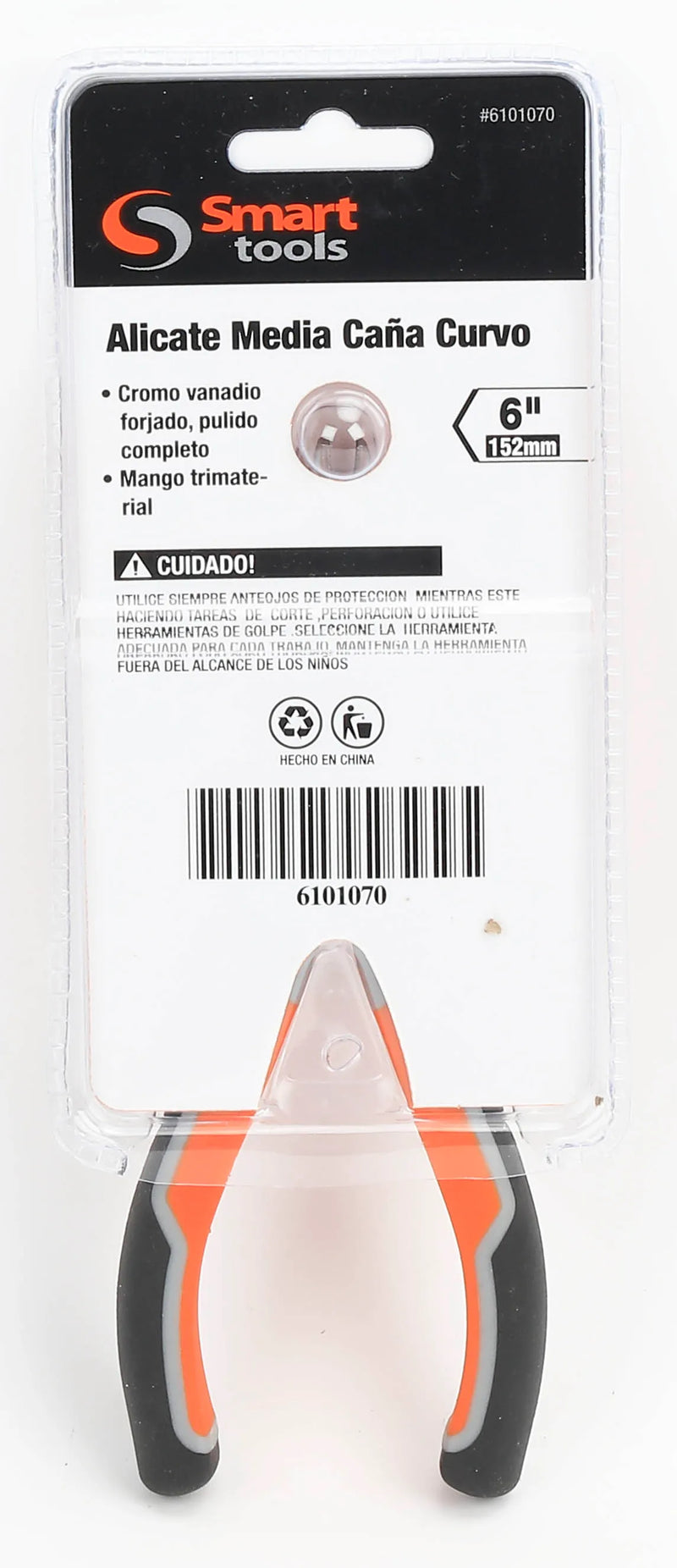 ALICATE PUNTA CURVA DE 6 CR/V - SMART TOOLS