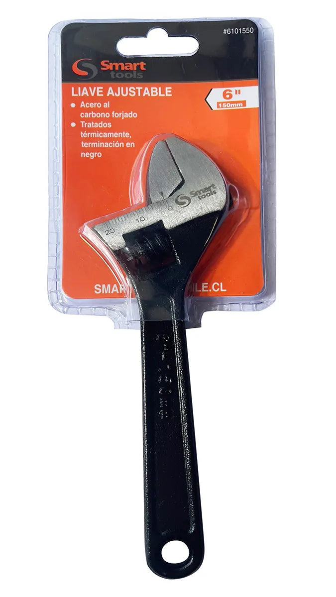 Llave francesa de  6" pavonada (6101550) - SMARTTOOLS