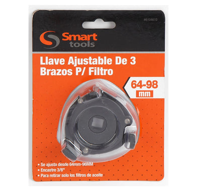 Llave ajustable de 3 brazos planos para filtro 64-98 mm Smart Tools