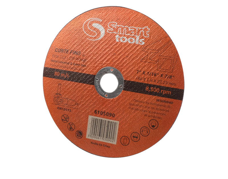 DISCO DE CORTE ACERO/INOX. 7X1.6 MM. #A 46 TZ - SMART TOOLS
