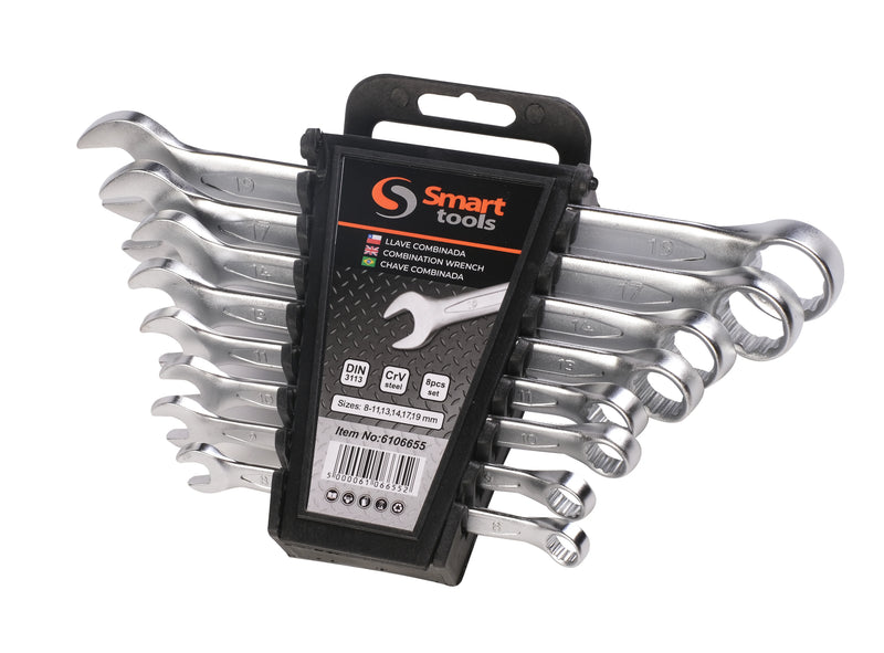 JGO. LLAVES PTA.-CORONA 8-19 MM. 8 PZS. - SMART TOOLS