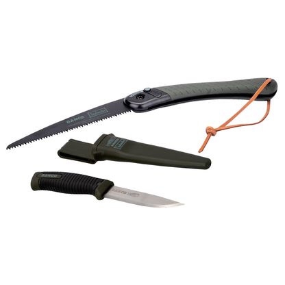 Juego de cuchillo y serrucho plegables Laplander con mango bi-componente LAP-KNIFE