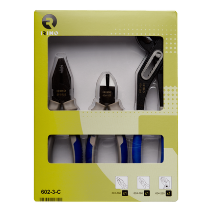 Set de alicates (3 piezas)