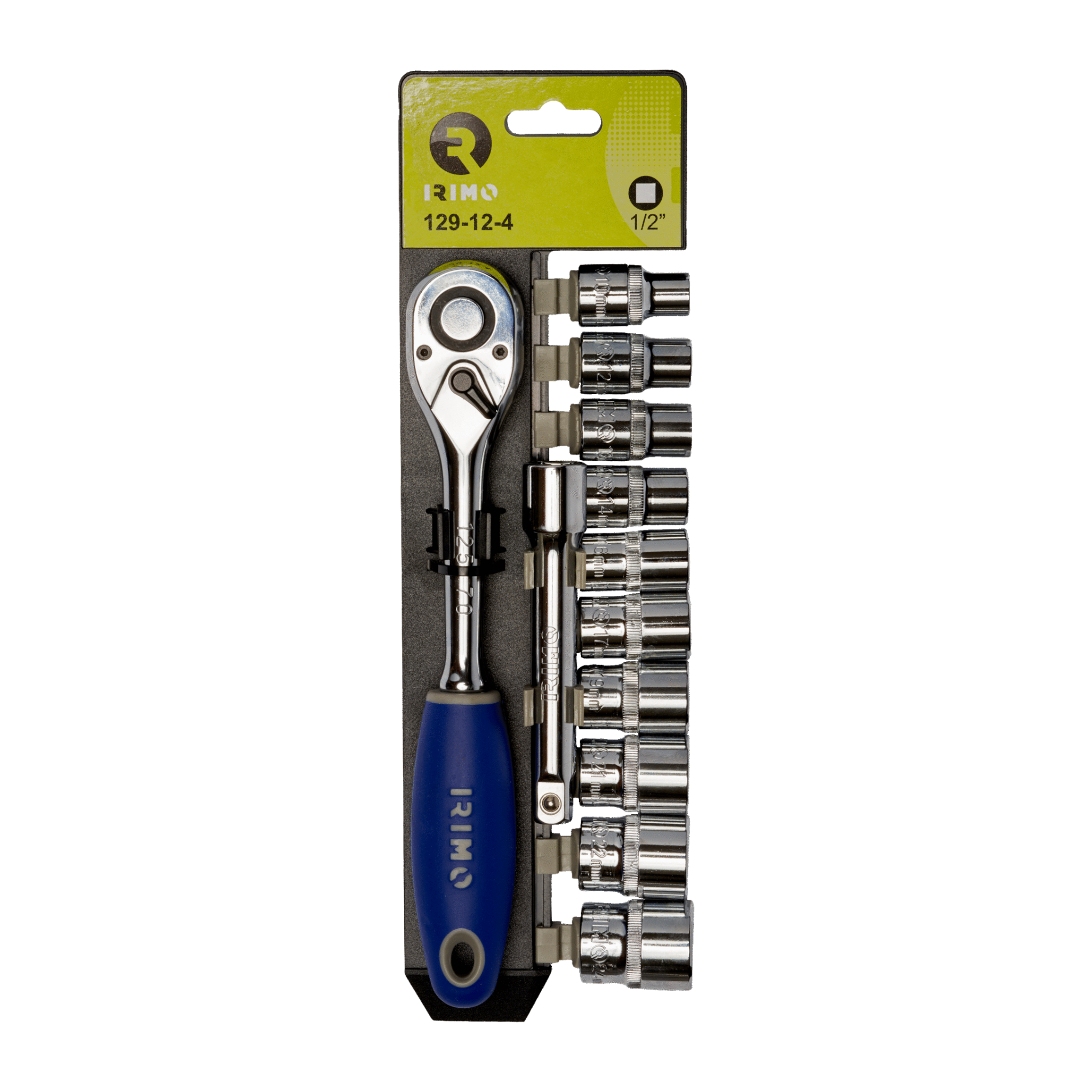 Set dados hexagonales 1/2" con chicharra 12 piezas Irimo