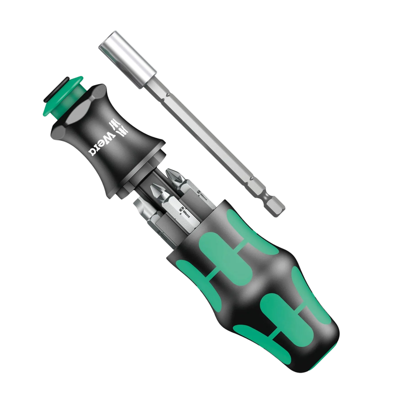 Destornillador Kraftform Kompakt 28 SB con 6 puntas y varilla telescópica extraíble Wera