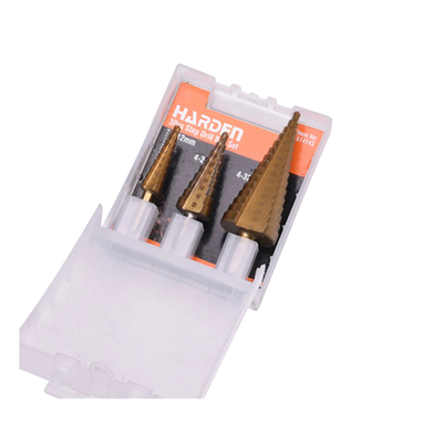 Set de brocas cónicas escalonadas 3 piezas HARDEN