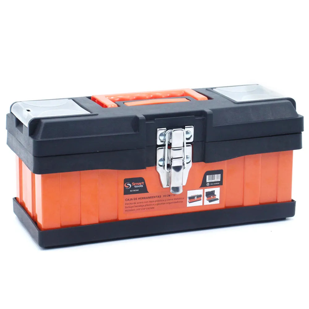 CAJA HERR. 13” Acero/Plastico con cierre metálico - SMART TOOLS