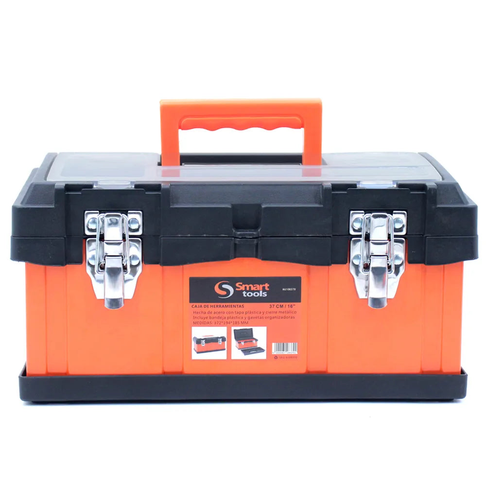 CAJA HERR. 16” Acero/Plastico con cierre metálico - SMART TOOLS
