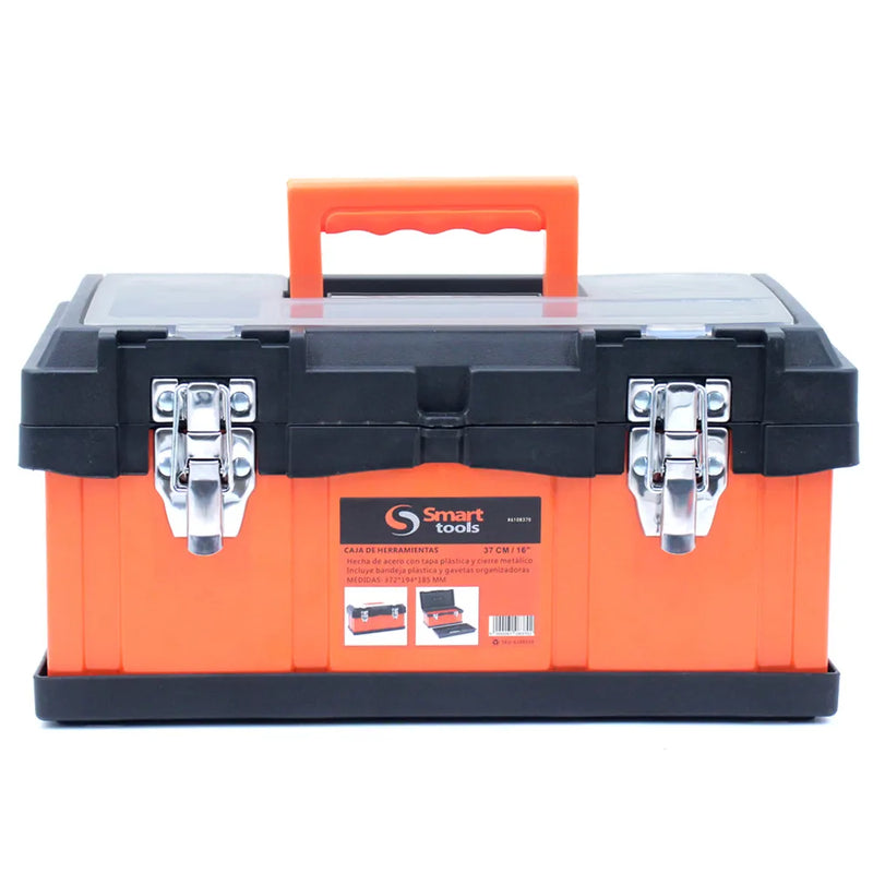 CAJA HERR. 16” Acero/Plastico con cierre metálico - SMART TOOLS
