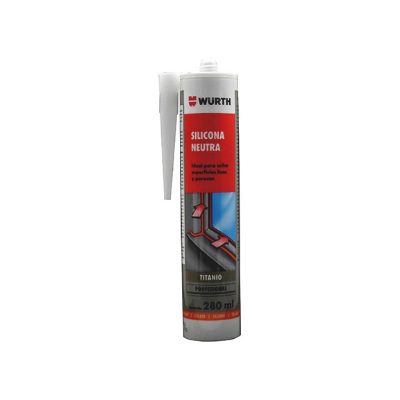 SILICONA NEUTRA TITANIO 280 ML - WURTH