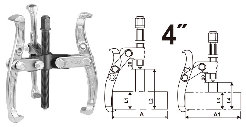 EXTRACTOR POLEA INGCO TRES MORDAZAS 4