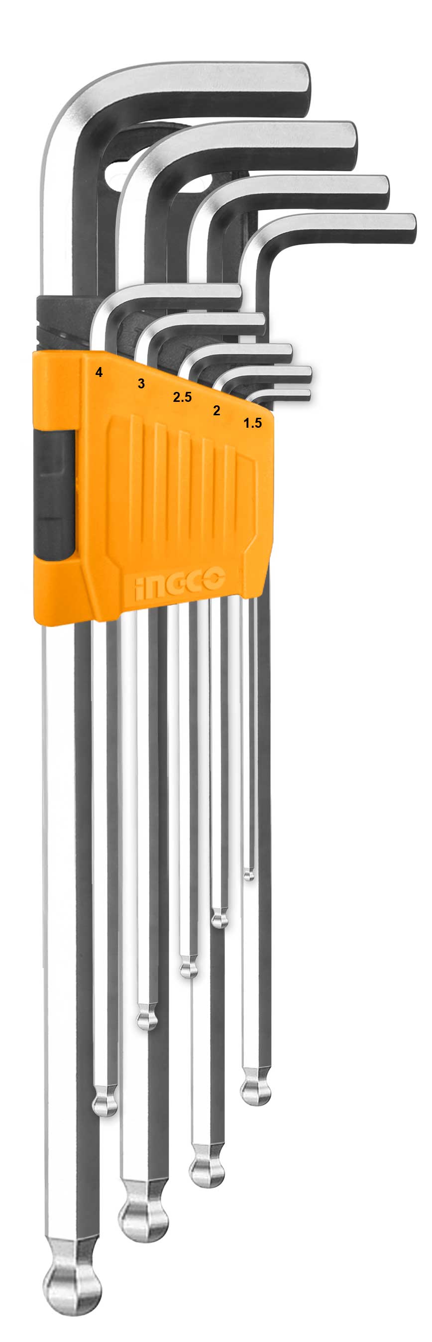 LLAVE ALLEN INGCO HEXAG.LARGA  PTA. BOLA JGO. 9 PZAS.# HHK12092