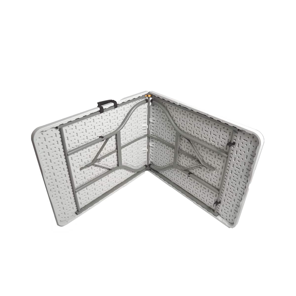 Mesa plegable rectangular tipo maleta 180cm blanco